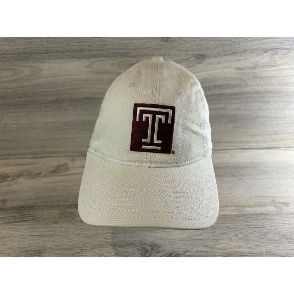 Under Armour Temple University Strapback Hat Cap Adjustable College Off White